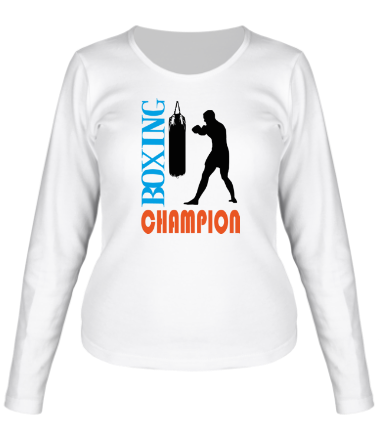 Женская футболка длинный рукав Boxing champion