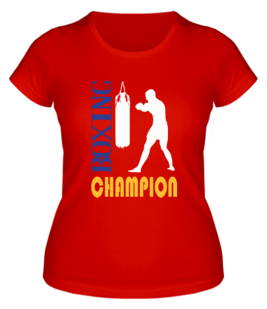 Женская футболка Boxing champion