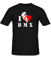 Мужская футболка I love BMX фото