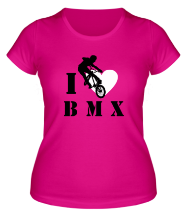 Женская футболка I love BMX