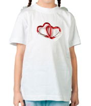 Детская футболка Сердечки карабины фото