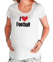 Футболка для беременных I love football фото