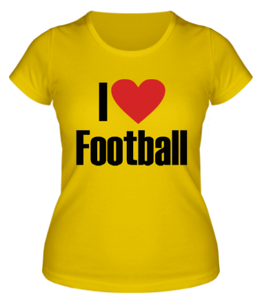 Женская футболка I love football