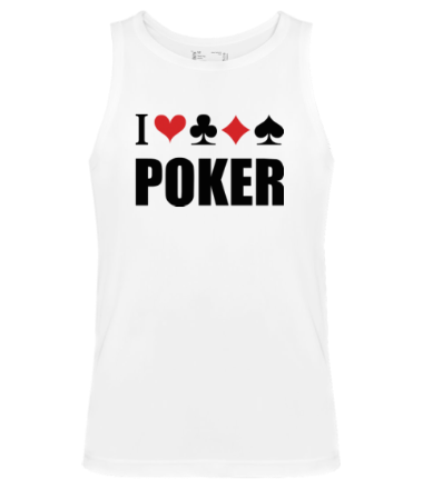 Мужская майка I love poker