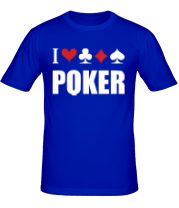 Мужская футболка I love poker