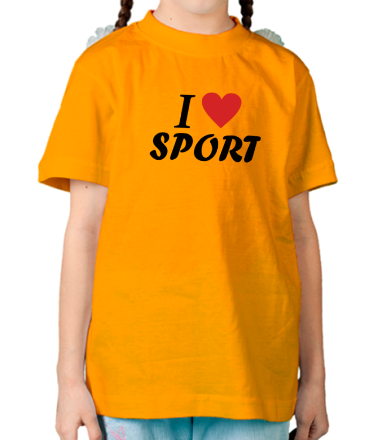 Детская футболка I love sport