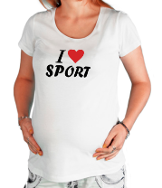 Футболка для беременных I love sport фото