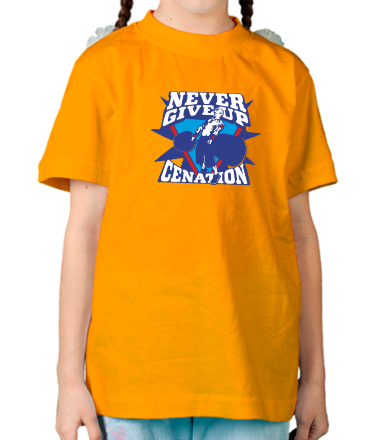 Детская футболка Never give up. Cenation