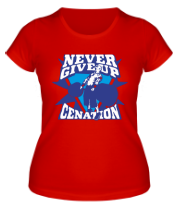 Женская футболка Never give up. Cenation фото