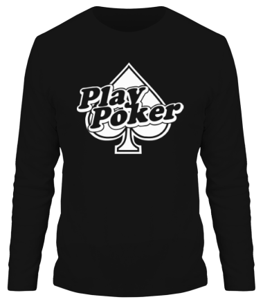 Мужская футболка длинный рукав Play Poker