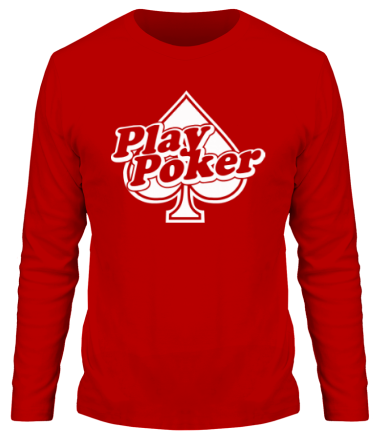 Мужская футболка длинный рукав Play Poker