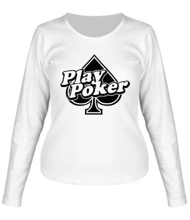 Женская футболка длинный рукав Play Poker