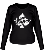 Женская футболка длинный рукав Play Poker фото