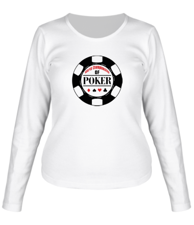 Женская футболка длинный рукав World Championship of Poker