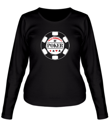 Женская футболка длинный рукав World Championship of Poker