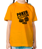 Детская футболка Poker addict фото