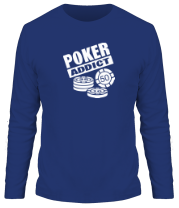 Мужская футболка длинный рукав Poker addict фото