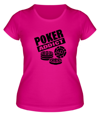 Женская футболка Poker addict