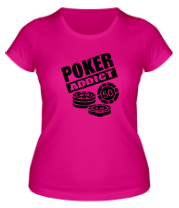 Женская футболка Poker addict фото