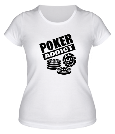 Женская футболка Poker addict