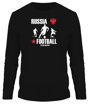 Мужская футболка длинный рукав Russia football team