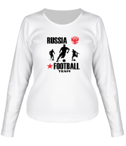 Женская футболка длинный рукав Russia football team фото