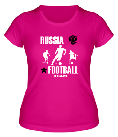 Женская футболка Russia football team