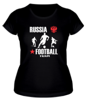 Женская футболка Russia football team фото