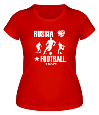 Женская футболка Russia football team