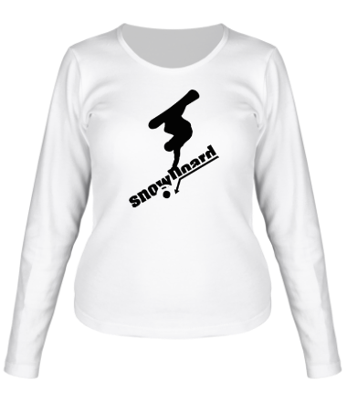 Женская футболка длинный рукав Snowboard