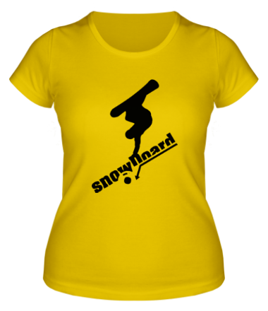 Женская футболка Snowboard