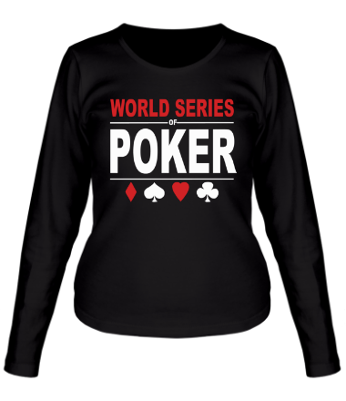 Женская футболка длинный рукав World Series Poker
