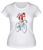 Женская футболка Велосипедист фото