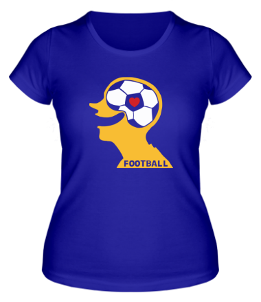 Женская футболка Люблю футбол