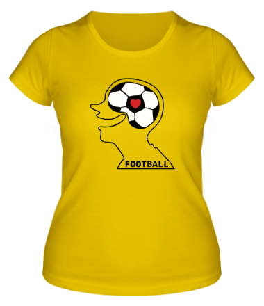 Женская футболка Люблю футбол