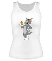 Женская майка борцовка Tom and Jerry фото