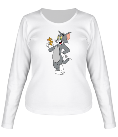 Женская футболка длинный рукав Tom and Jerry