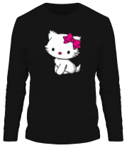 Мужская футболка длинный рукав Kitty-котенок фото