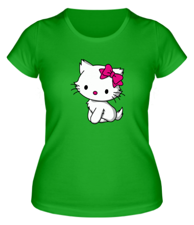 Женская футболка Kitty-котенок