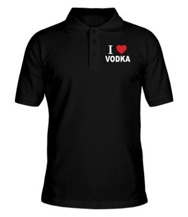 Мужская футболка поло I love vodka