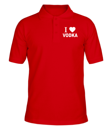 Мужская футболка поло I love vodka