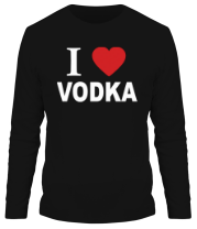 Мужская футболка длинный рукав I love vodka фото