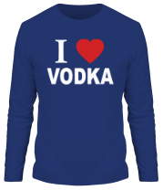 Мужская футболка длинный рукав I love vodka фото