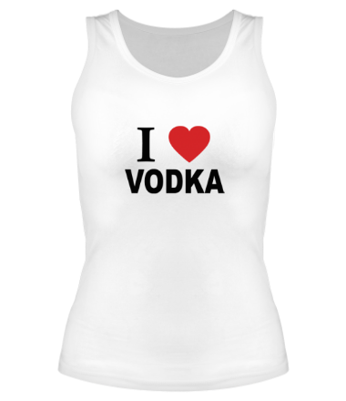 Женская майка борцовка I love vodka