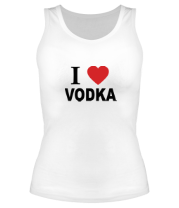 Женская майка борцовка I love vodka фото