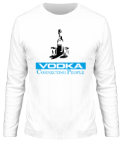 Мужская футболка длинный рукав Vodka Connecting People фото