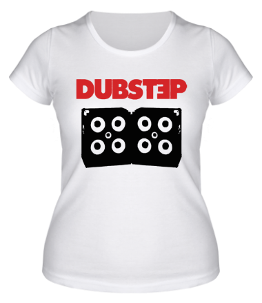Женская футболка Dubstep с колонками