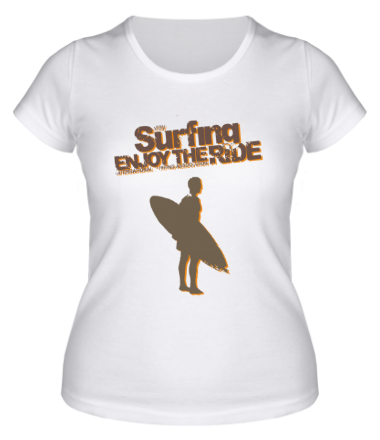 Женская футболка Surfing enjoy 