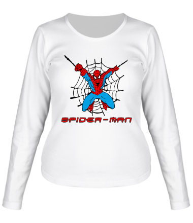 Женская футболка длинный рукав Spiderman