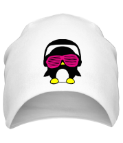 Шапка Пингвинчик в очках фото
